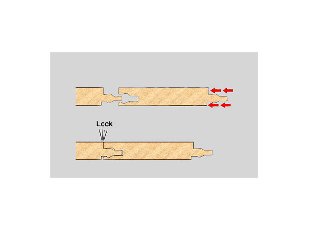 крепление ламината замком lock