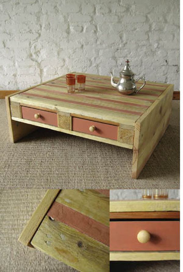 Simple coffee table from pallets