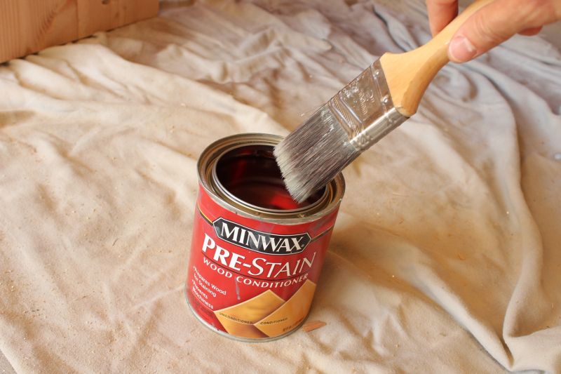 How to Stain Wood- Pre Stain Brush