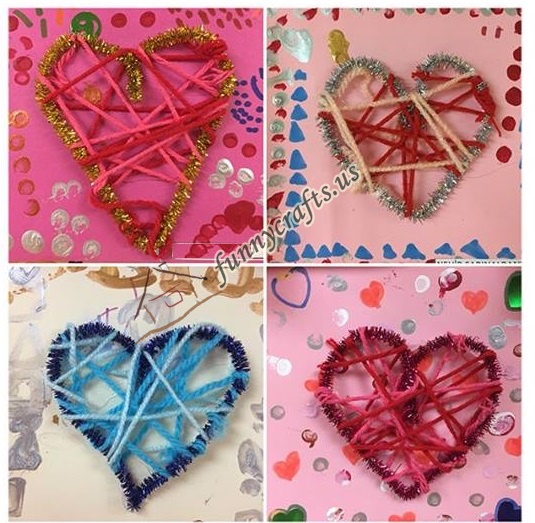 Photo of Heart craft with yarn